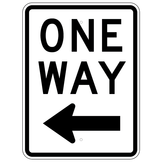 One Way Left Arrow Sign - U.S. Signs and Safety