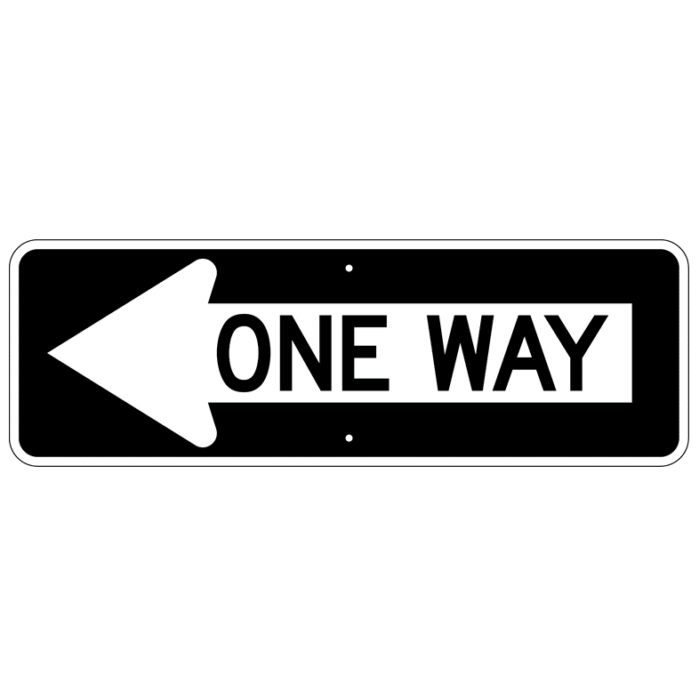 One Way Left Sign - U.S. Signs and Safety