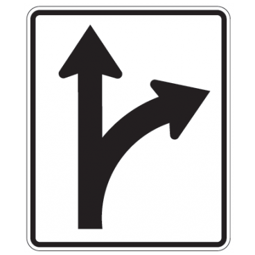 Optional Movement Right Sign - U.S. Signs and Safety