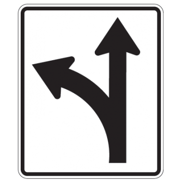 Optional Movement Left Sign - U.S. Signs and Safety