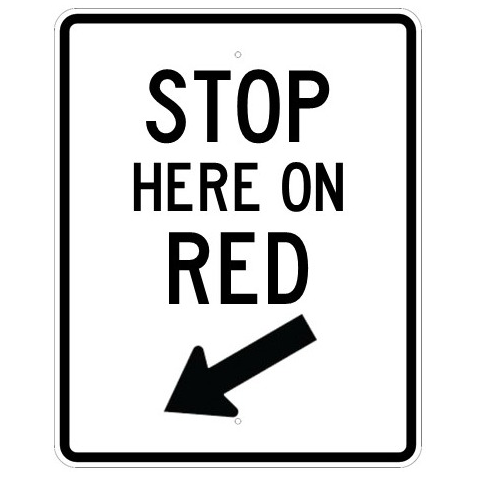Stop Here On Red Sign - U.S. Signs and Safety