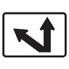 Double Arrow Diagonal/Straight Route Marker Sign - U.S. Signs and Safety - 2