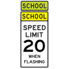 School Speed Limit 20 When Flashing Sign - U.S. Signs and Safety - 1