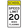 School Speed Limit 20 When Flashing Sign - U.S. Signs and Safety - 2