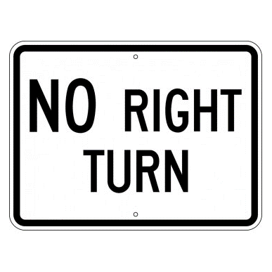 No Right Turn Sign - U.S. Signs and Safety