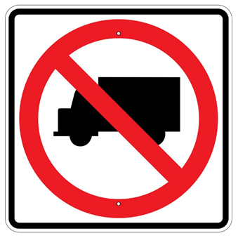 No Trucks Symbol Sign - U.S. Signs and Safety