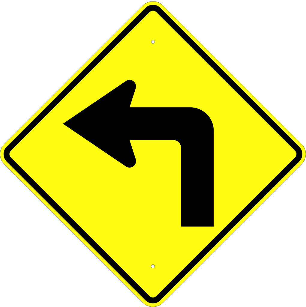 Turn Left Symbol Sign - U.S. Signs and Safety