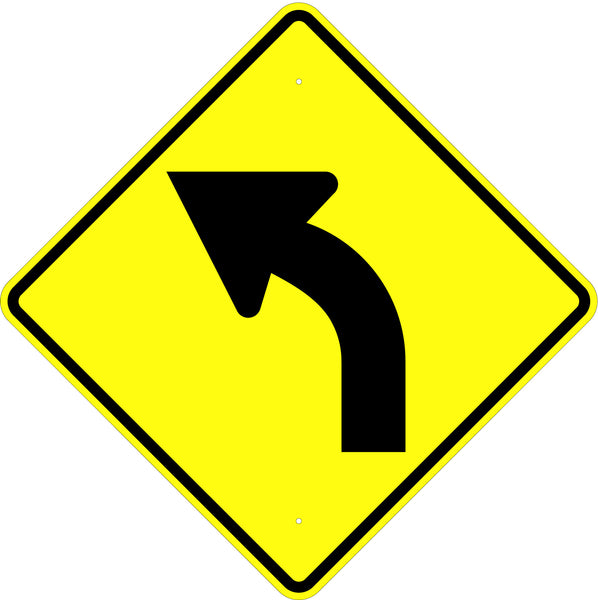 Curve Left Symbol Sign - U.S. Signs and Safety