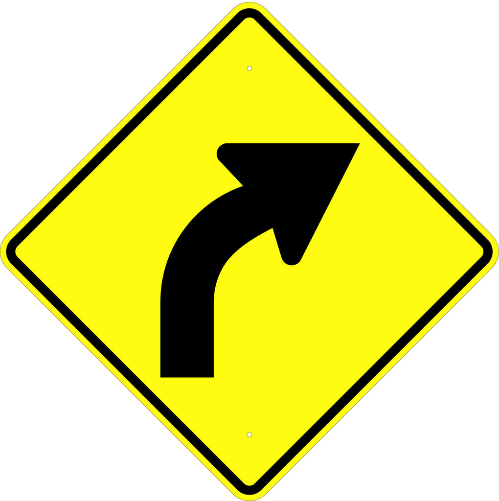 Curve Right Symbol Sign - U.S. Signs and Safety