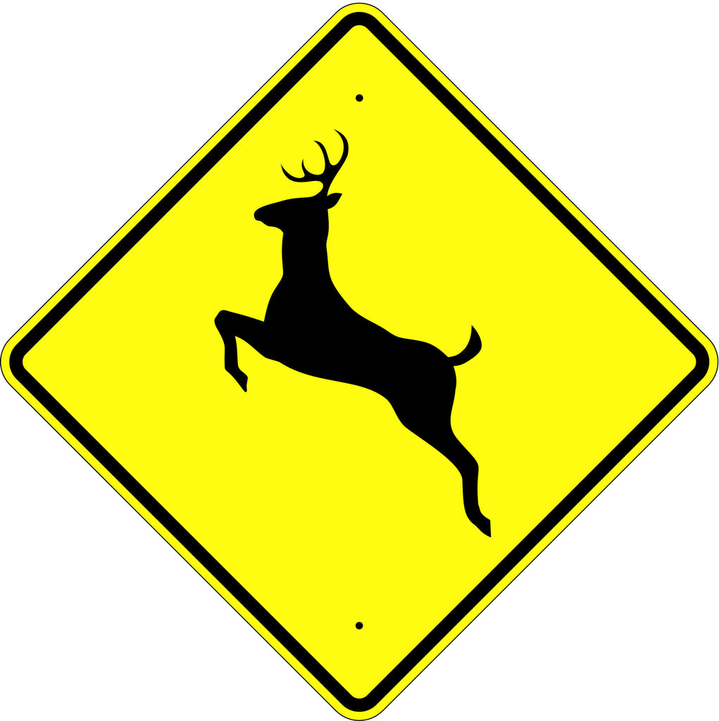 Deer crossing sign deals
