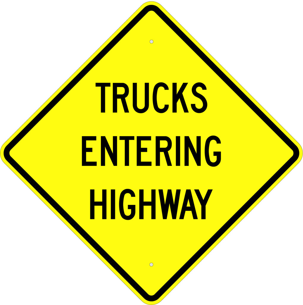 Trucks Entering Highway Sign - U.S. Signs and Safety