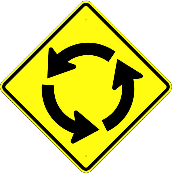 Circular Intersection Sign MUTCD W26 - U.S. Signs and Safety