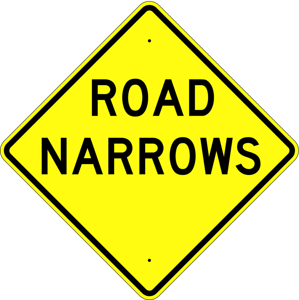 Road Narrows Sign - U.S. Signs and Safety
