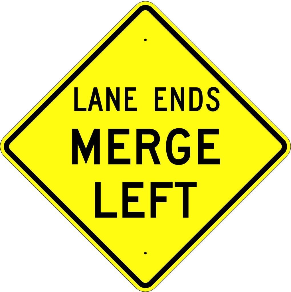 Lane Ends Merge Sign - U.S. Signs and Safety - 1