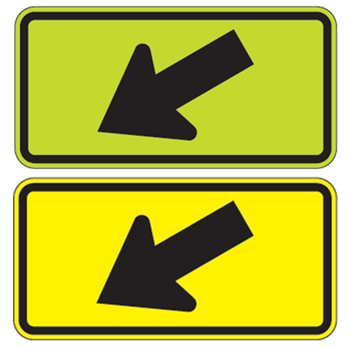 Left Diagonal Arrow Sign - U.S. Signs and Safety - 1