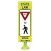 YIELD TO (OR STOP FOR) PEDESTRIAN WITHIN CROSSWALK REBOUNDABLE SIGN - U.S. Signs and Safety - 3