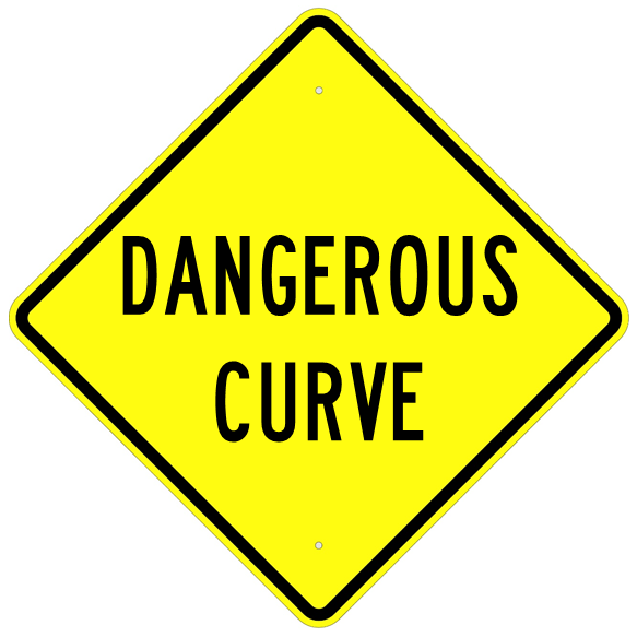 Dangerous Curve Sign  MUTCD W412 - U.S. Signs and Safety