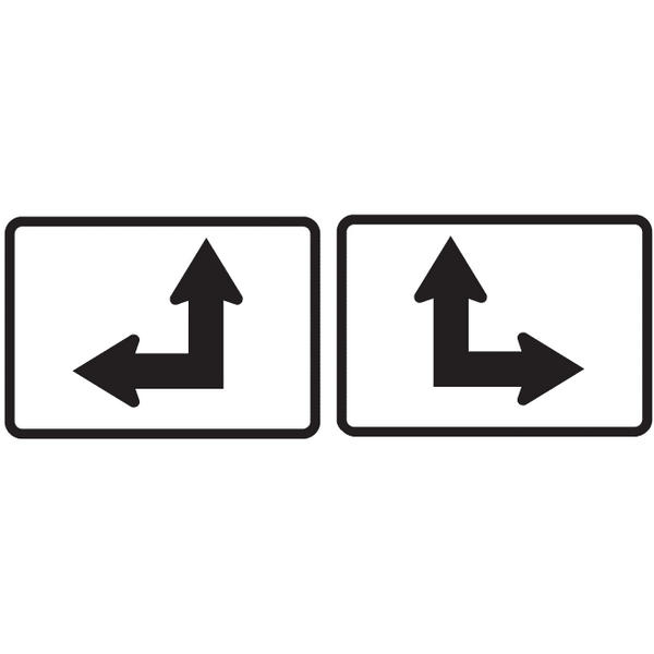 Double Arrow Horizontal/Straight Route Marker Sign - U.S. Signs and Safety - 1