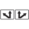Double Arrow Diagonal/Straight Route Marker Sign - U.S. Signs and Safety - 1