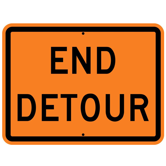 End Detour Sign - U.S. Signs and Safety