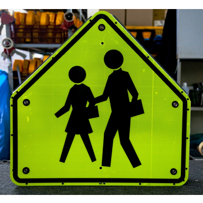 School Crossing - Solar Flashing LED School Crossing Sign - U.S. Signs and Safety