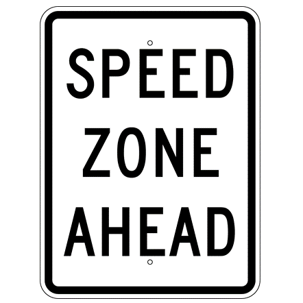 Speed  Zone Ahead Sign - U.S. Signs and Safety