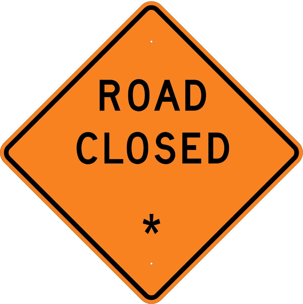 Road Closed * Roll Up Sign  MUTCD W203 - U.S. Signs and Safety - 1