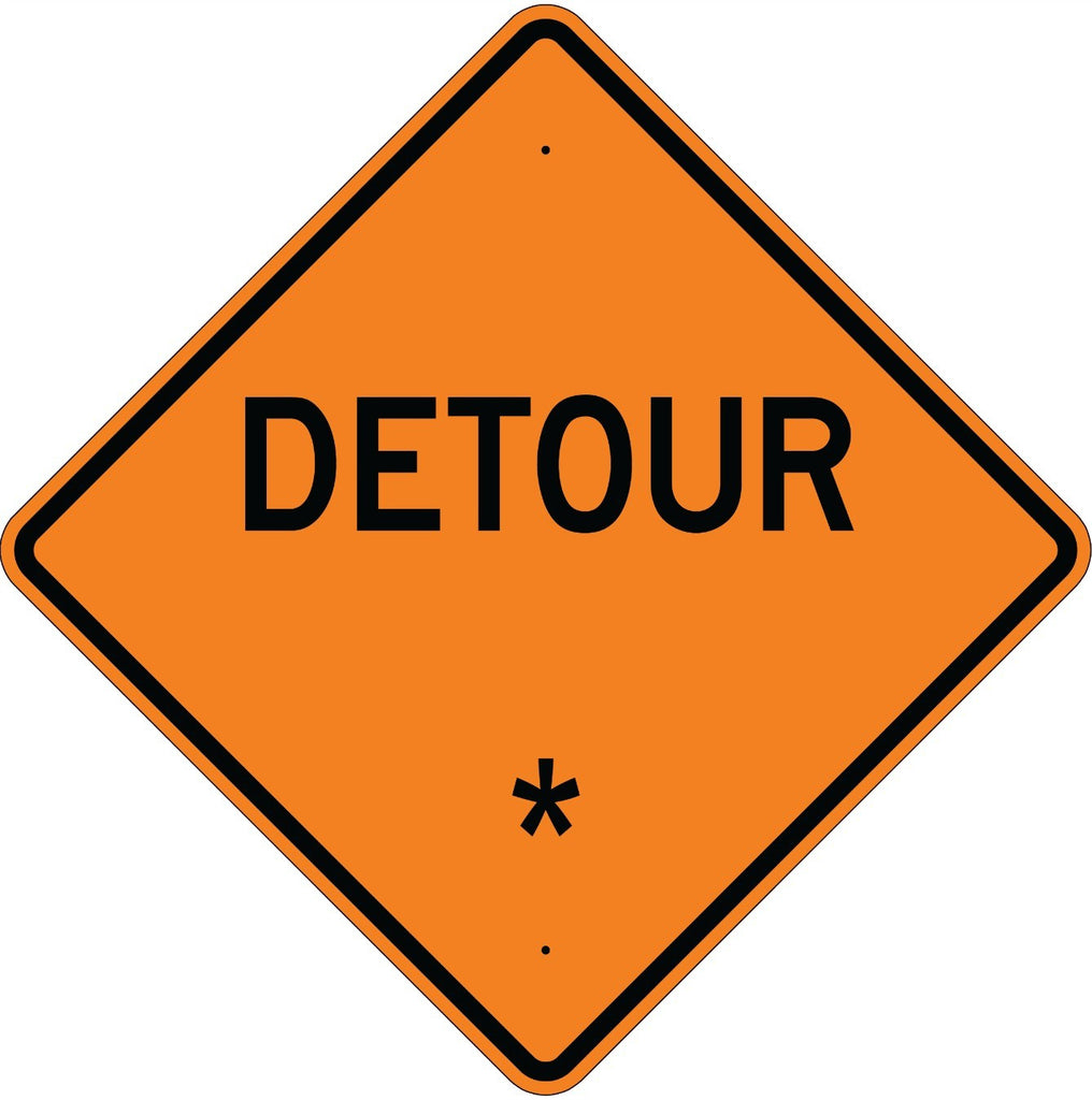 Detour * Roll Up Sign  MUTCD W202 - U.S. Signs and Safety - 1