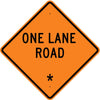One Lane Road * Roll Up Sign  MUTCD W204 - U.S. Signs and Safety - 1
