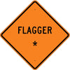 Flagger * Roll Up Sign in text  MUTCD W207A - U.S. Signs and Safety - 1
