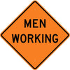 Men Working Roll Up Sign in text  MUTCD W211B - U.S. Signs and Safety - 8