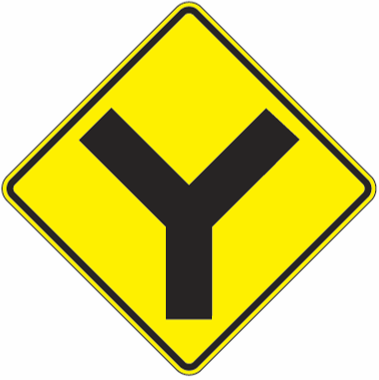 Y Intersection Symbol Sign - U.S. Signs and Safety